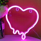 TONGER® Pink Heart Neon LED