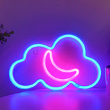 TONGER®  Cloud With Moon LED Wall Neon Light