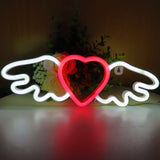 TONGER® Heart With Angle Wings Neon LED