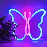 TONGER® Pink & Blue Butterfly Wall LED neon light Sign