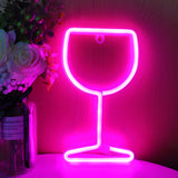 TONGER®Pink Goblet LED Neon Sign