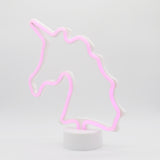 TONGER® Pink Unicorn Table LED Neon Light