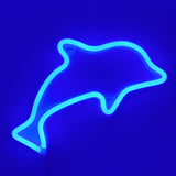 TONGER® Blue Dolphin Wall LED Neon Light Sign