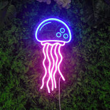 TONGER® Big Pink&Blue Jellyfish LED Neon