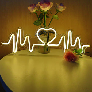 TONGER® Warm White Heart Beat LED Neon