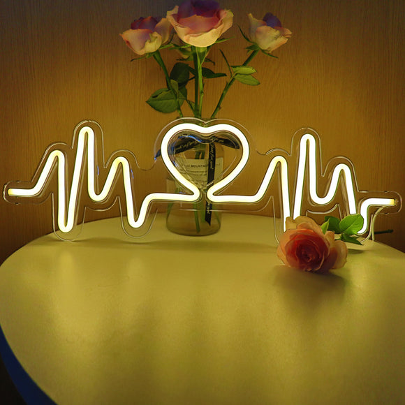 TONGER® Warm White Heart Beat LED Neon