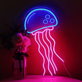 TONGER® Big Pink&Blue Jellyfish LED Neon