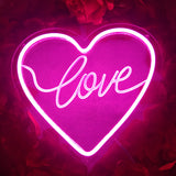 TONGER®Pink Heart Love Wall Neon