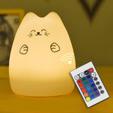 TONGER® Sweet Cat Silicon Night Light With Remote Controller