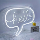 TONGER®White Hello Wall Neon Sign