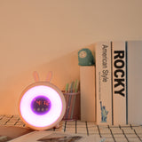 TONGER® Cute Blue Bunny Alarm Clock With Wake Up Light