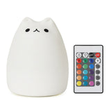 TONGER® Cute Cat Silicon Night Light With Remote Controller