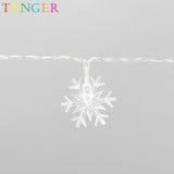 TONGER® Snowflake Plastic String Lights