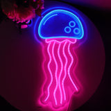 TONGER® Big Pink&Blue Jellyfish LED Neon