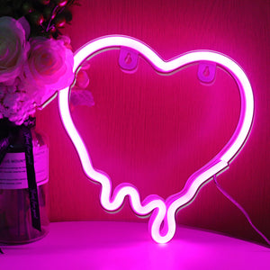 TONGER® Pink Heart Neon LED