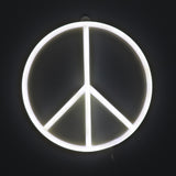 TONGER® White Peace Symbol Wall LED neon light Sign