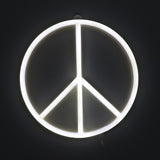 TONGER® White Peace Symbol Wall LED neon light Sign