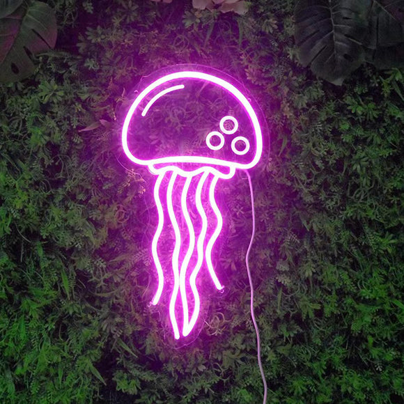 TONGER® Big Pink Jellyfish LED Neon Sign