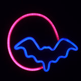 TONGER® Moon With Bat LED Neon Sign