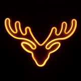 TONGER® Warm White Elk Head LED Neon Sign