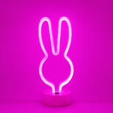 TONGER® Pink Rabbit Table LED Neon Light