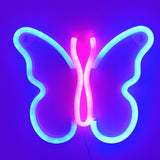 TONGER® Pink & Blue Butterfly Wall LED neon light Sign