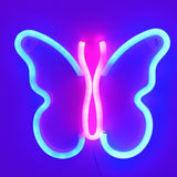 TONGER® Pink & Blue Butterfly Wall LED neon light Sign
