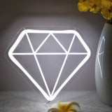 TONGER®White Diamond  Wall Neon Sign