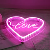 TONGER®Pink Heart Love Wall Neon