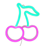 TONGER®Pink & Green Cherry Shape LED Neon