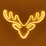 TONGER® Warm White Elk Head LED Neon Sign