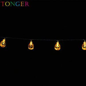 TONGER® Pumpkin Plastic String Lights