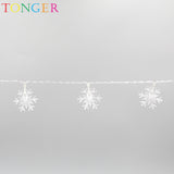 TONGER® Snowflake Plastic String Lights