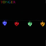 TONGER® heart plastic led string light