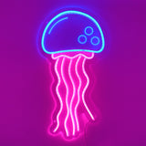 TONGER® Big Pink&Blue Jellyfish LED Neon