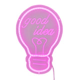 TONGER® Pink Good Idea In Bulb LED Neon