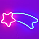 TONGER® Blue & Pink Meteors Wall LED Neon Light Sign