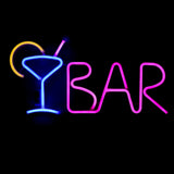 TONGER®Pink&Blue&Yellow BAR Juice Wall Neon Sign