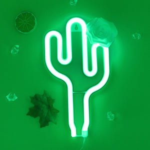 TONGER® Green Cactus Wall LED Neon Light Sign