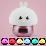 TONGER® Pink Bunny Alarm Clock With Light