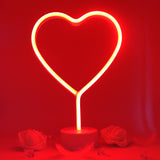 TONGER® Red Heart Table LED Neon Light