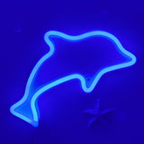 TONGER® Blue Dolphin Wall LED Neon Light Sign