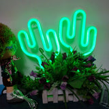 TONGER® Green Cactus Wall LED Neon Light Sign