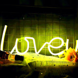 TONGER® Warm White&BlueLoveu LED Wall Neon Sign