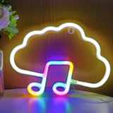 TONGER®  White Cloud With Note Neon LED Sign