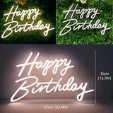 TONGER®Happy Birthday LED Neon Sign