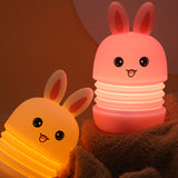 TONGER® Pink Bunny Silicon Night Light