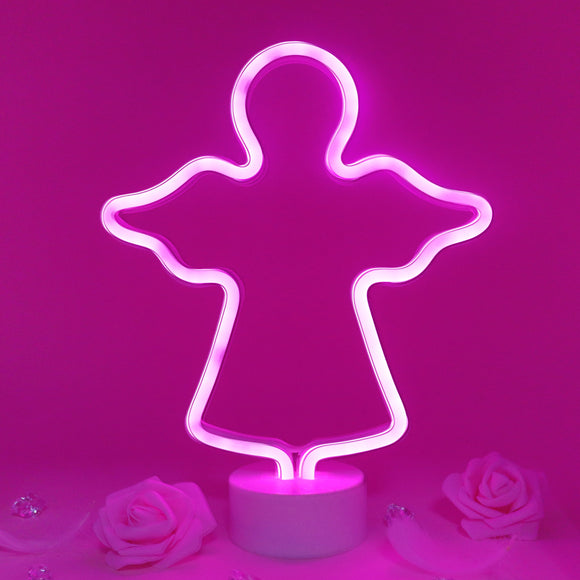 TONGER® Pink Angle Table LED Neon Light
