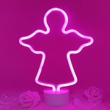 TONGER® Pink Angle Table LED Neon Light