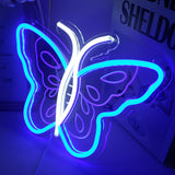 TONGER® Blue&White Butterfly LED Neon Sign